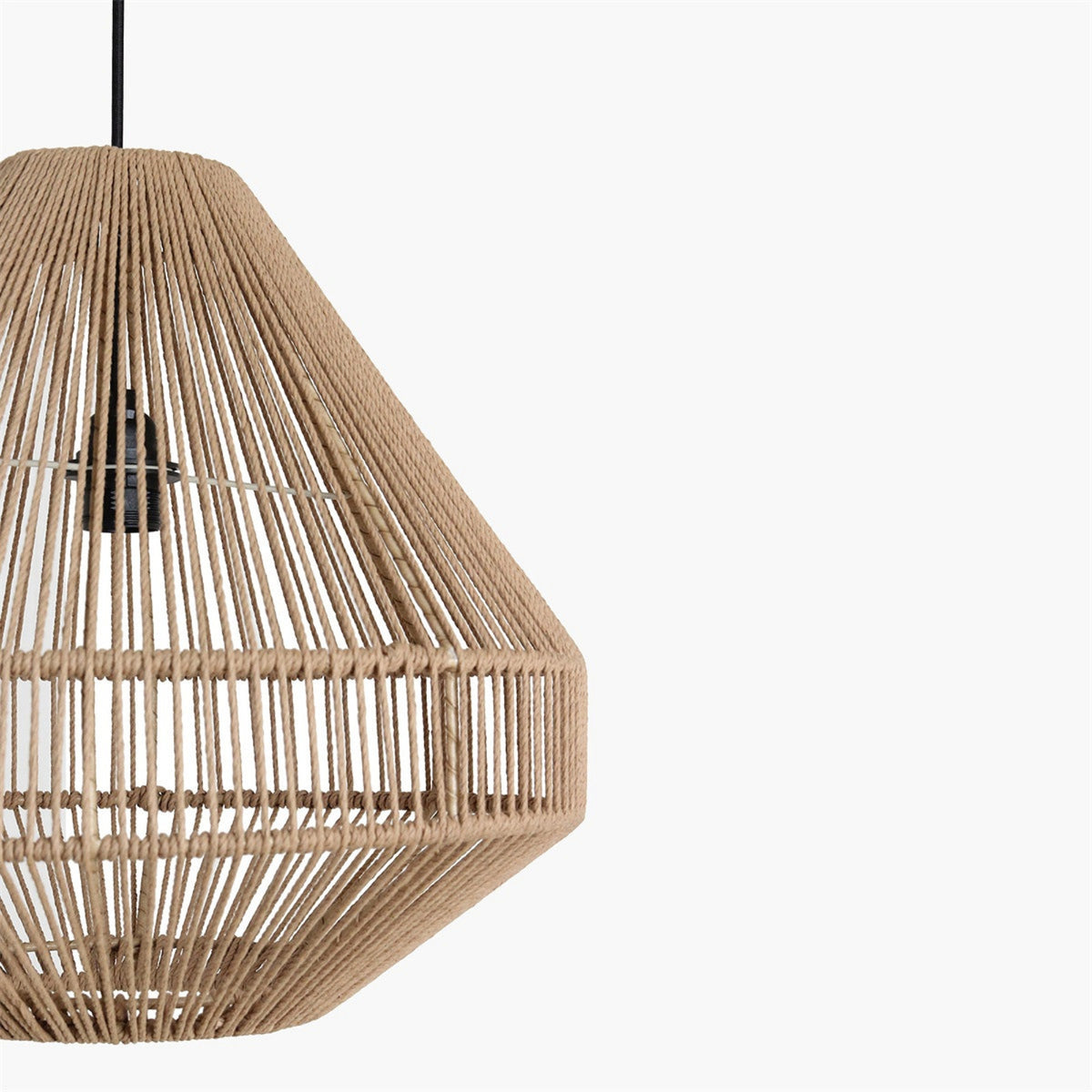 Lampa wisząca Linea Diamond Sznur Naturalny Średnia Ø44cm Surowe Materiały