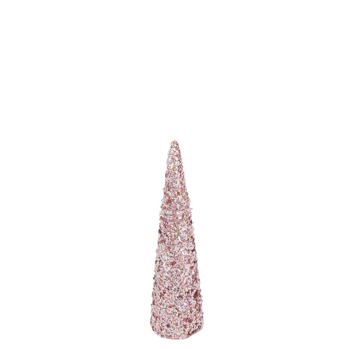 Stożek brokatowy piankowy jasnoróżowy mały H46cm J-Line
