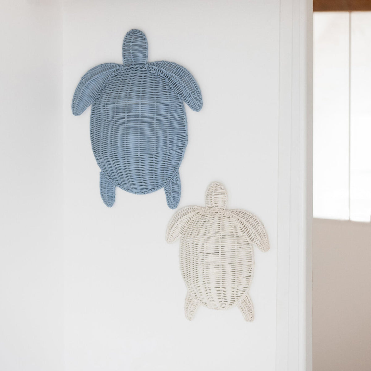 Dekoracja ścienna Turtle Żelazo Jasnoniebieska Duża J-Line