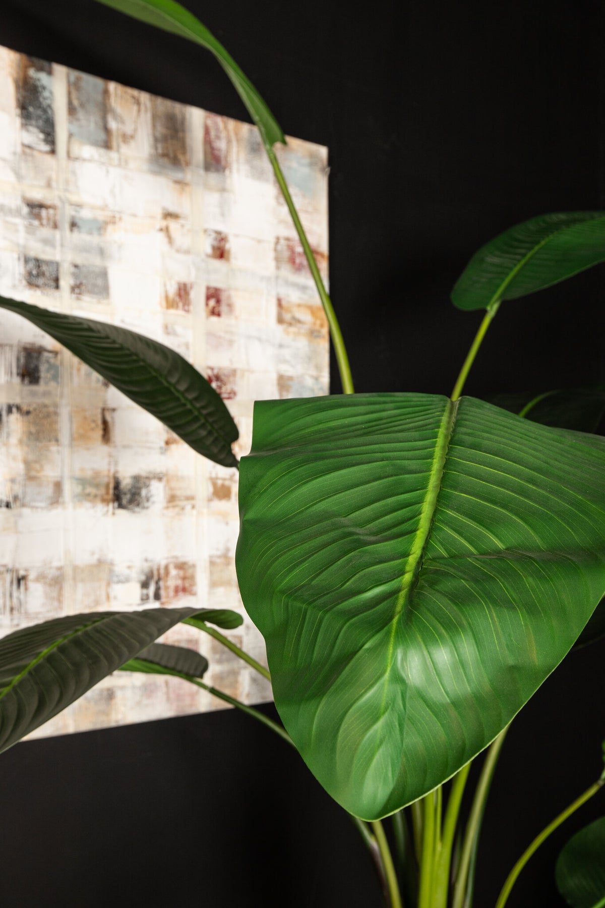 Roślina sztuczna Leaves Green PE Real Touch Strelitzia L 110x63x235cm PTMD