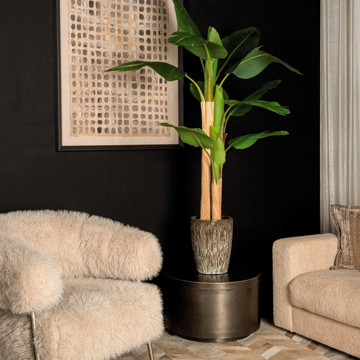 Tree Green PE Real Touch Drzewo bananowe S 110x108x155cm PTMD
