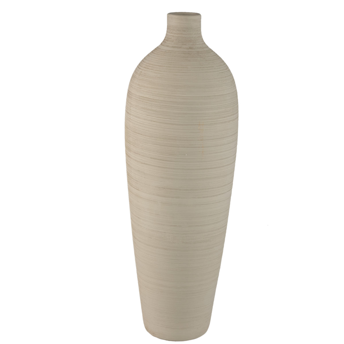 Wazon butelkowy Cavinn z ceramiki, beżowy, Ø24 cm x H70 cm, PTMD