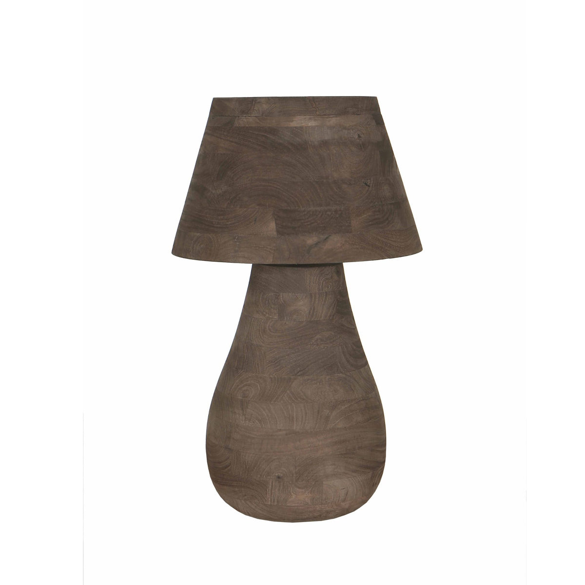 Lampa stołowa Peake Brązowe drewno mango Large PTMD