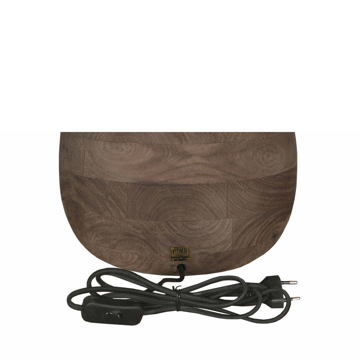 Lampa stołowa Peake Brązowe drewno mango Large PTMD
