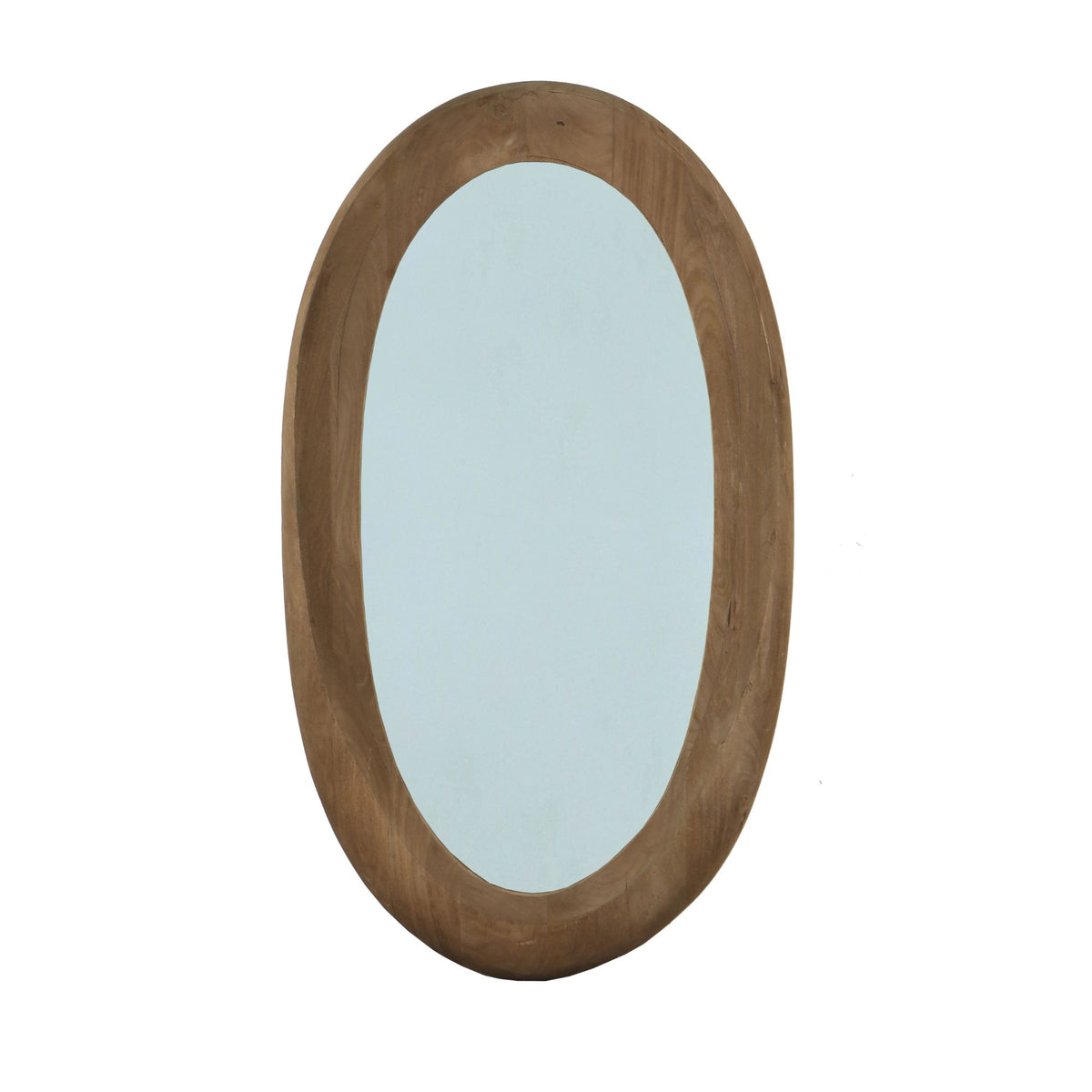 Lustro owalne Noam z drewna mango brązowe 68 x 8 x 120 cm PTMD