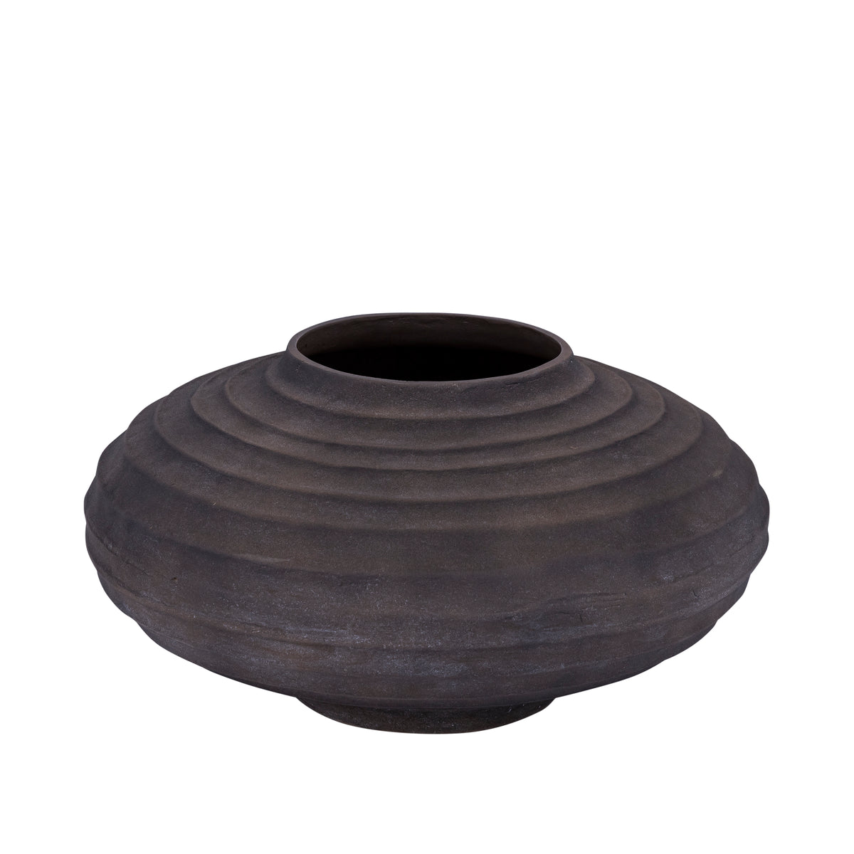 Kody Brown Stone Wash odlewana aluminiowa żebrowana doniczka L PTMD