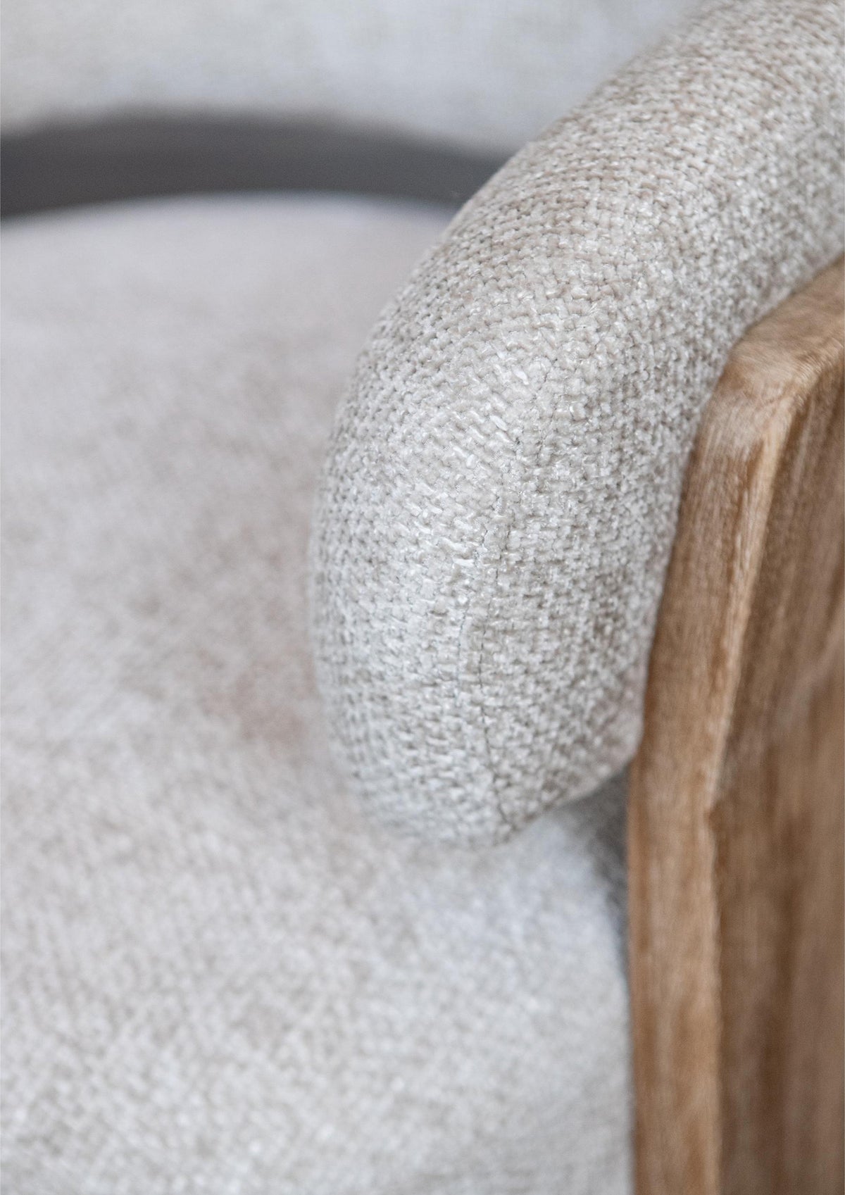 Fotel Mire Cream Legacy 15 Dove drewno kauczukowe PTMD