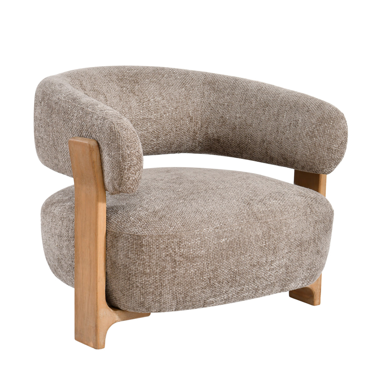 Fotel Mire Taupe Legacy 3 Mink, drewno kauczukowe, PTMD