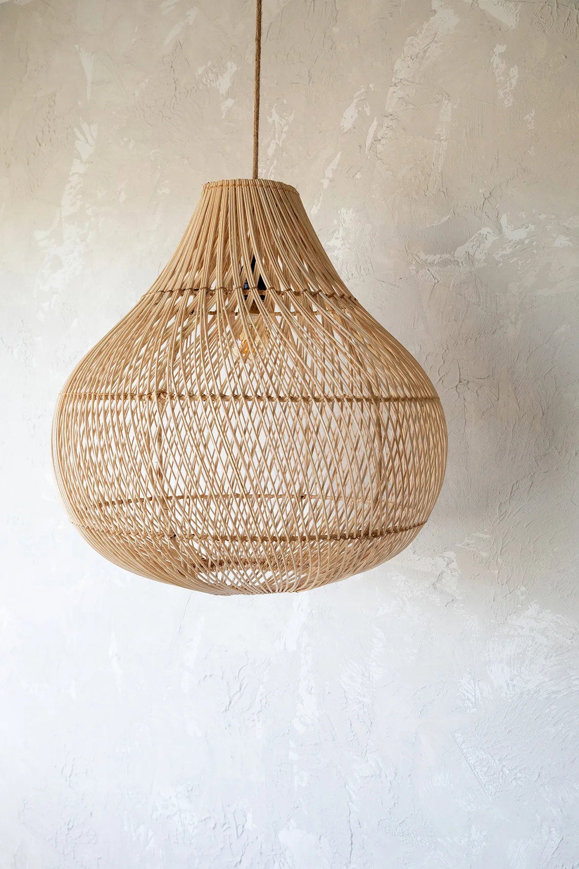 Lampa wisząca Bottle - Naturalna - Średnia Bazar Bizar