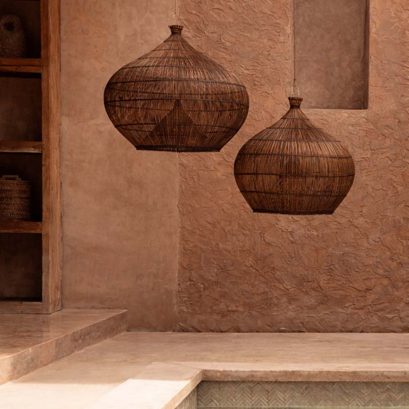 Lampa wisząca Desert Gourd Ciemny Orzech Średni Bazar Bizar