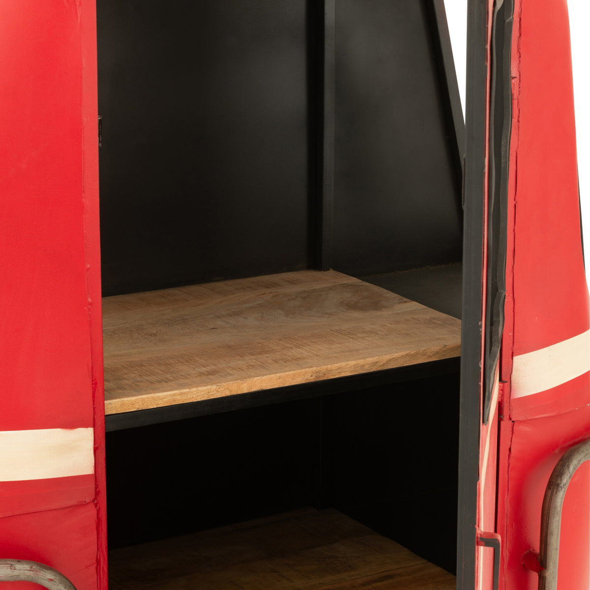 Meble barowe Wagonik Kabel Iron/Mango Wood Red J-Line