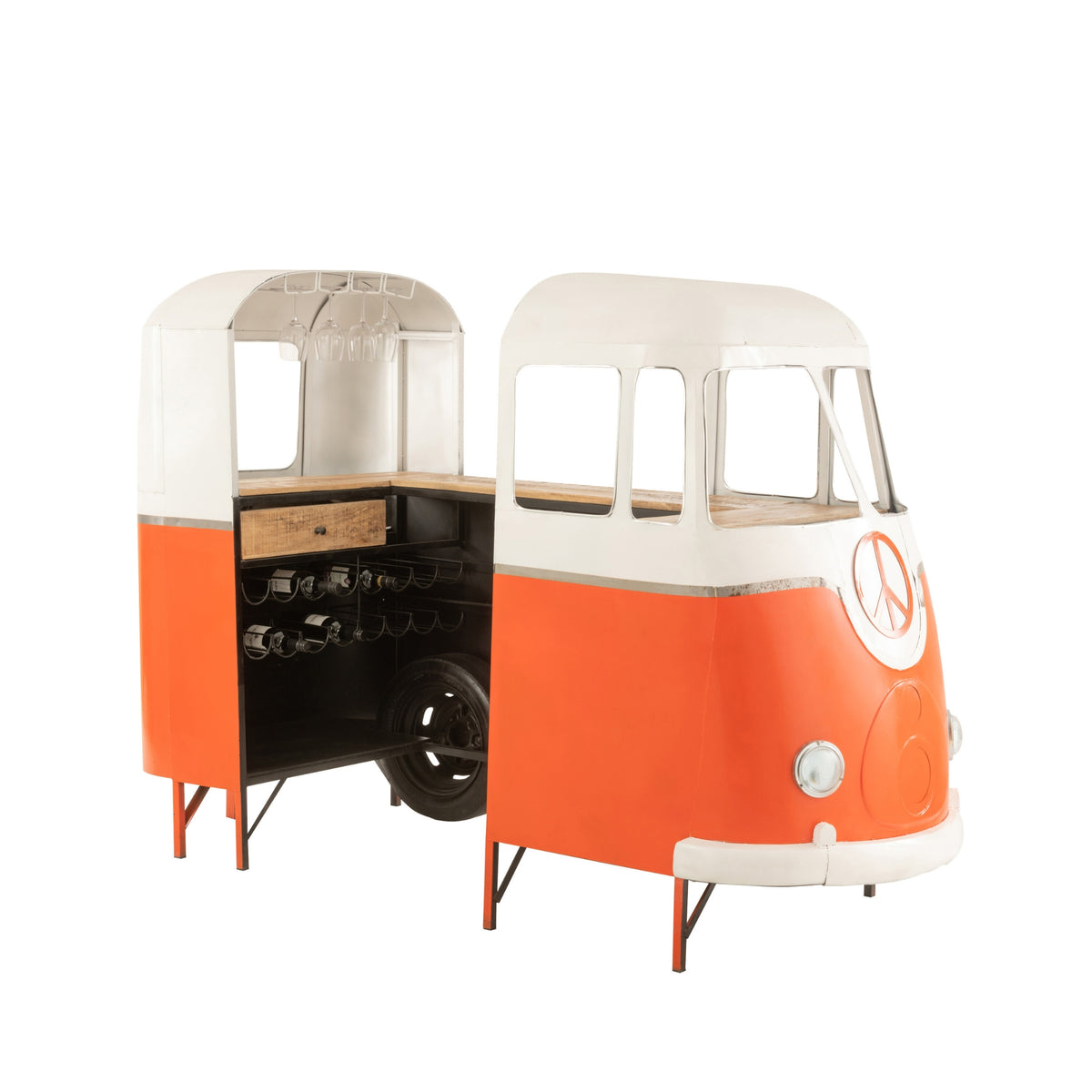 Meble barowe Retro Bus Pomarańczowe J-Line