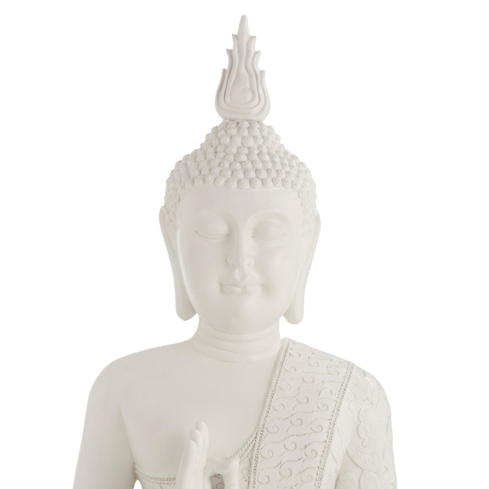 Duża biała posąga Buddy Zen 124 cm J-Line