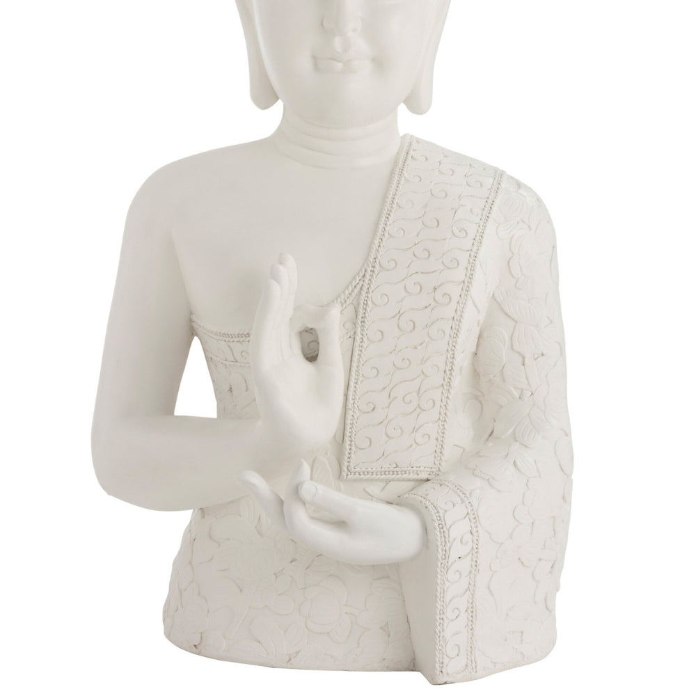 Duża biała posąga Buddy Zen 124 cm J-Line
