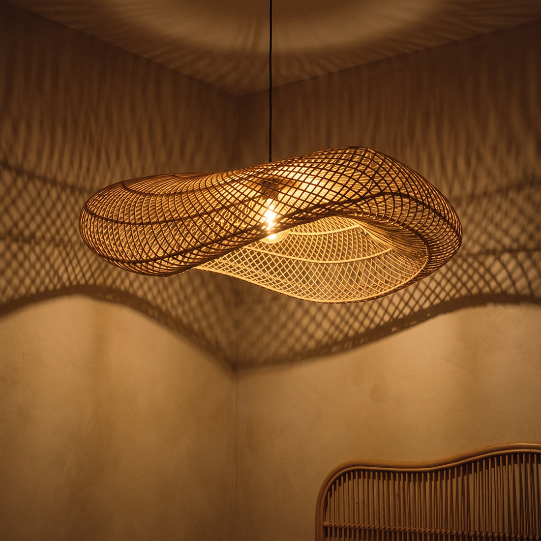 Lampa wisząca Wave Natural XL Raw Materials