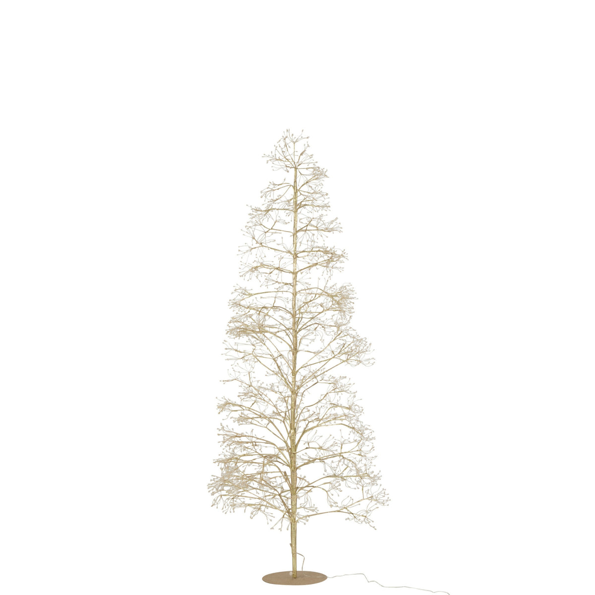 Choinka 2700 LED Metalowa Kolor złoty Średnia H210cm J-Line