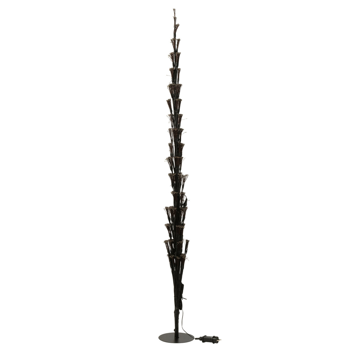 Choinka LED Wielokolorowe Światła Żelazo Czarna Ekstra Duża H240cm J-Line
