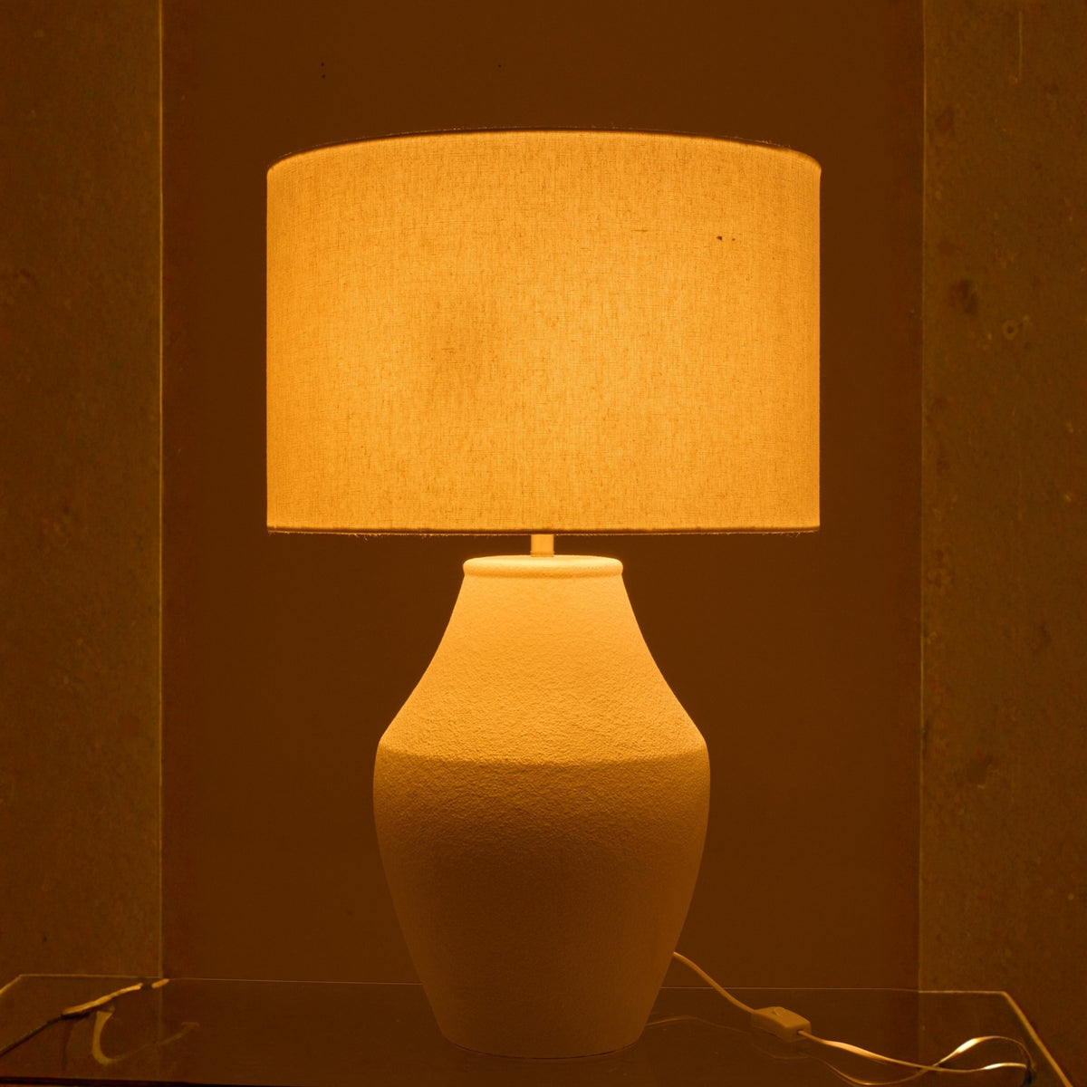 Lampa stołowa Henri Keramika Biała J-Line