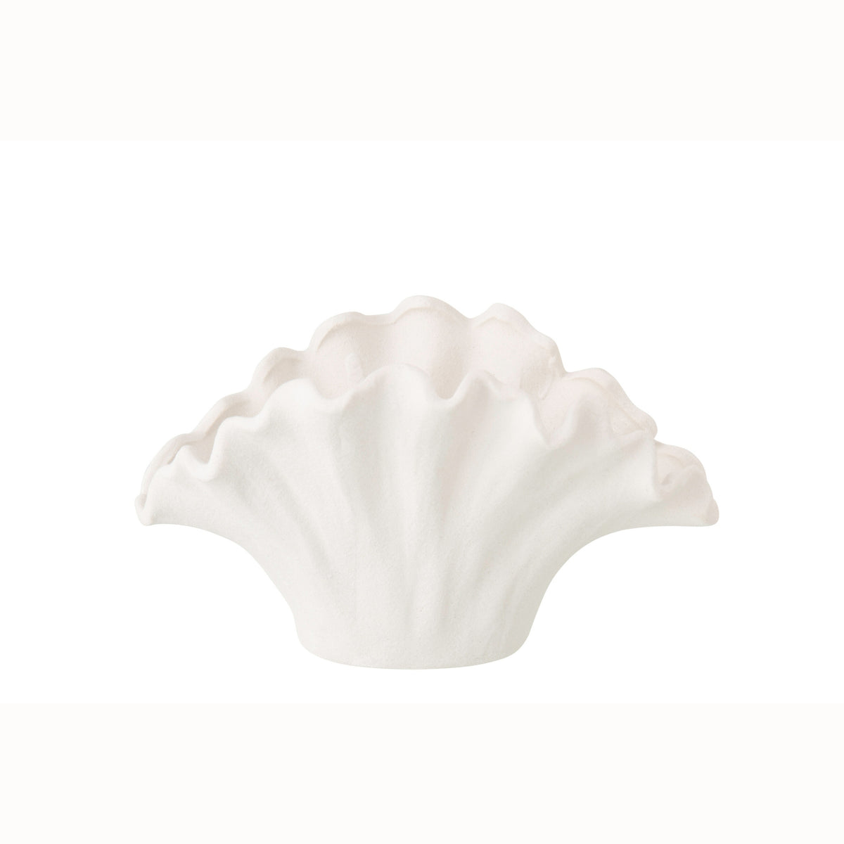 Wazon na kwiaty porcelanowy biały mały J-Line