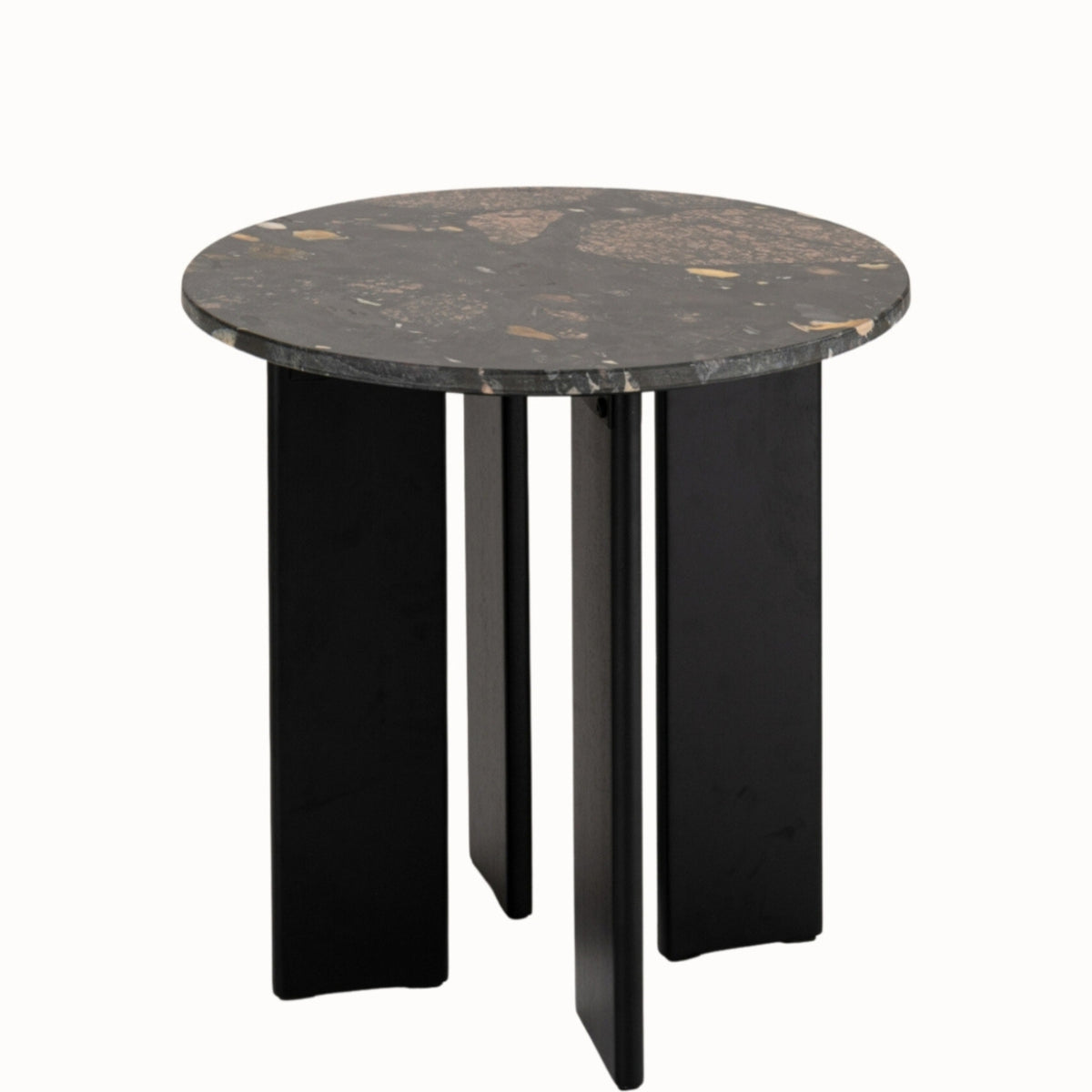 Stolik pomocniczy Mathilde Czarny Marmur/Brzoskwiniowy J-Line