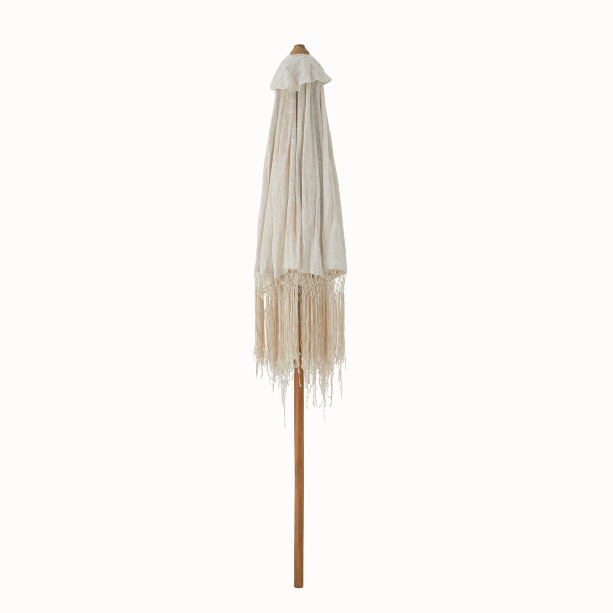 Parasol Makramowy Drewniany Ecru 200x250cm J-Line