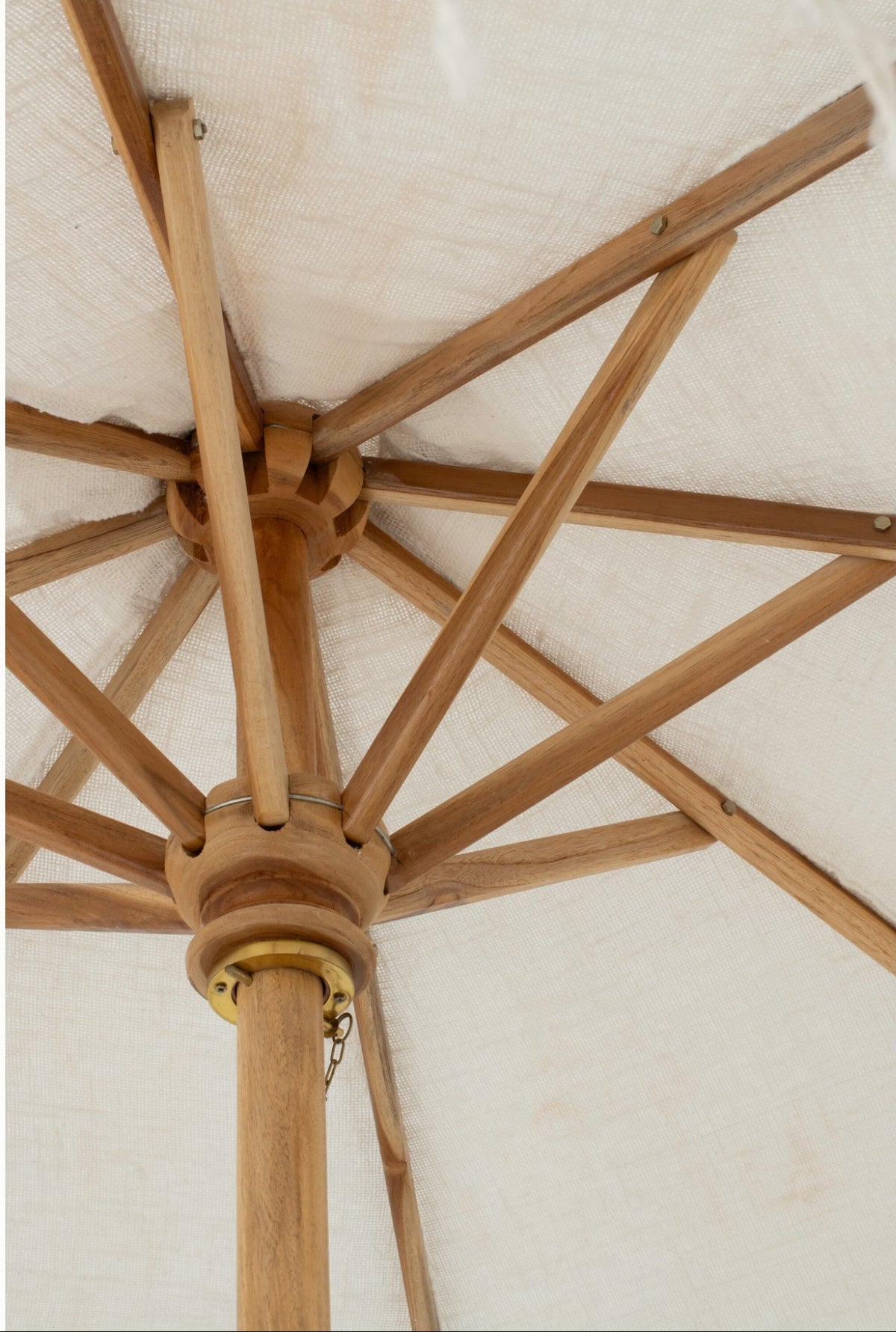 Parasol Makramowy Drewniany Ecru 200x250cm J-Line