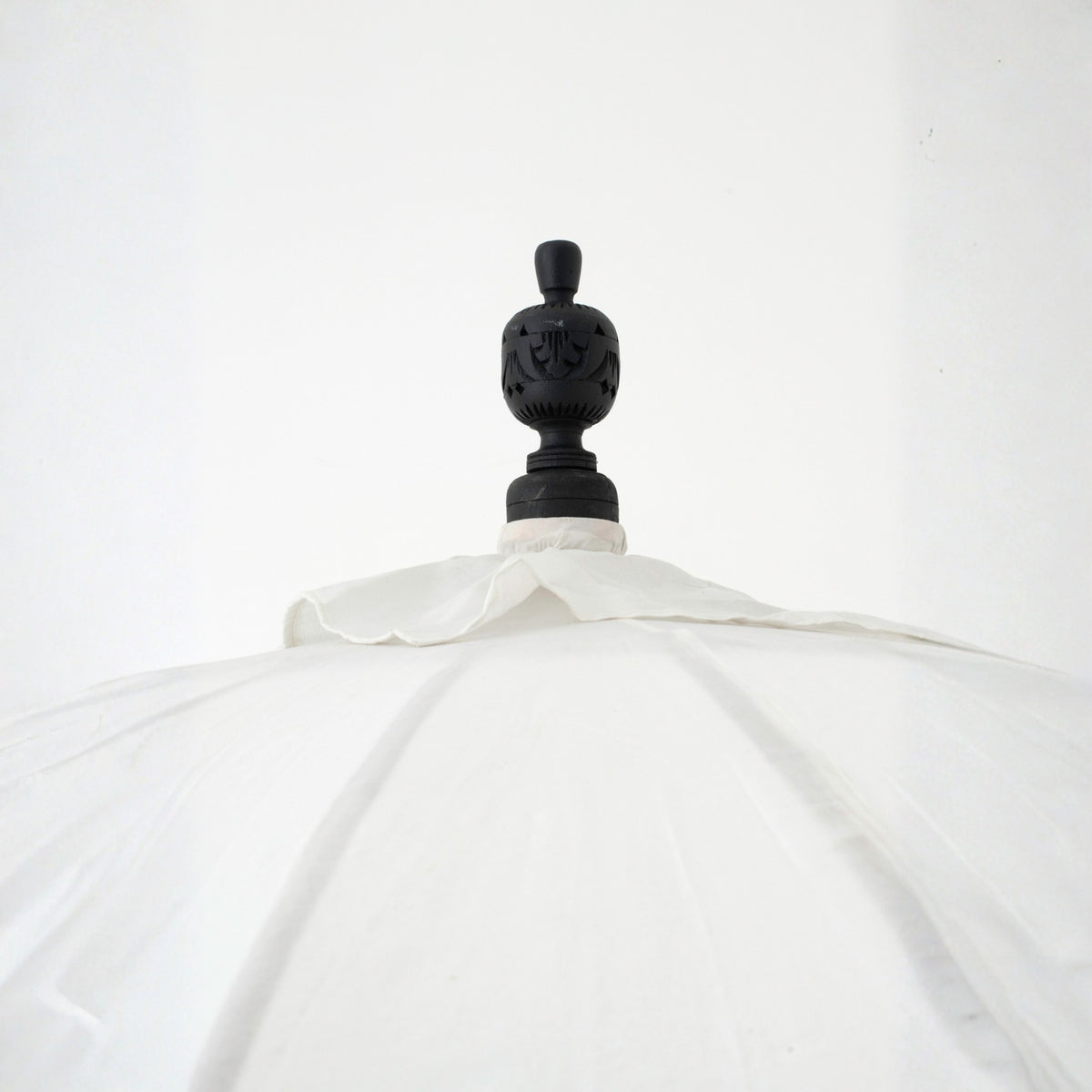 Parasol Flavie Drewno/Bawełna Ecru/Czarny J-Line