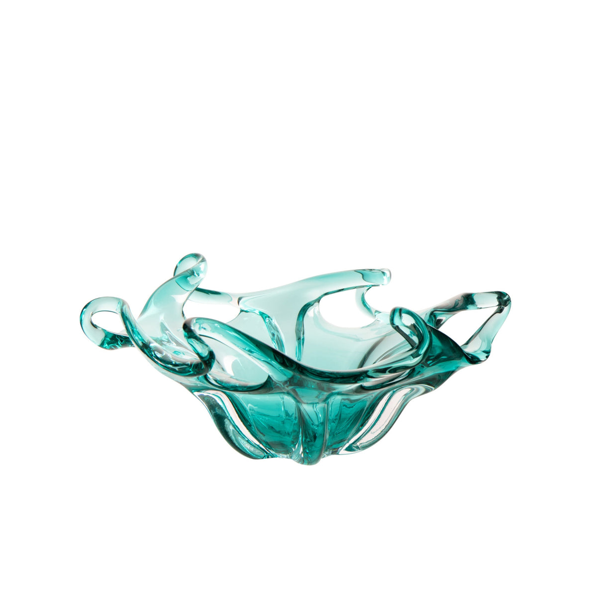 Dekoracyjne Tace Serena Szkło Turkusowe J-Line