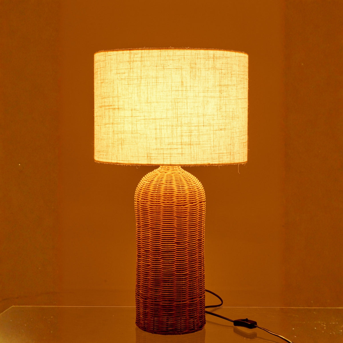 Lampa stołowa Cylinder Metal Naturalny/Ecru Small J-Line