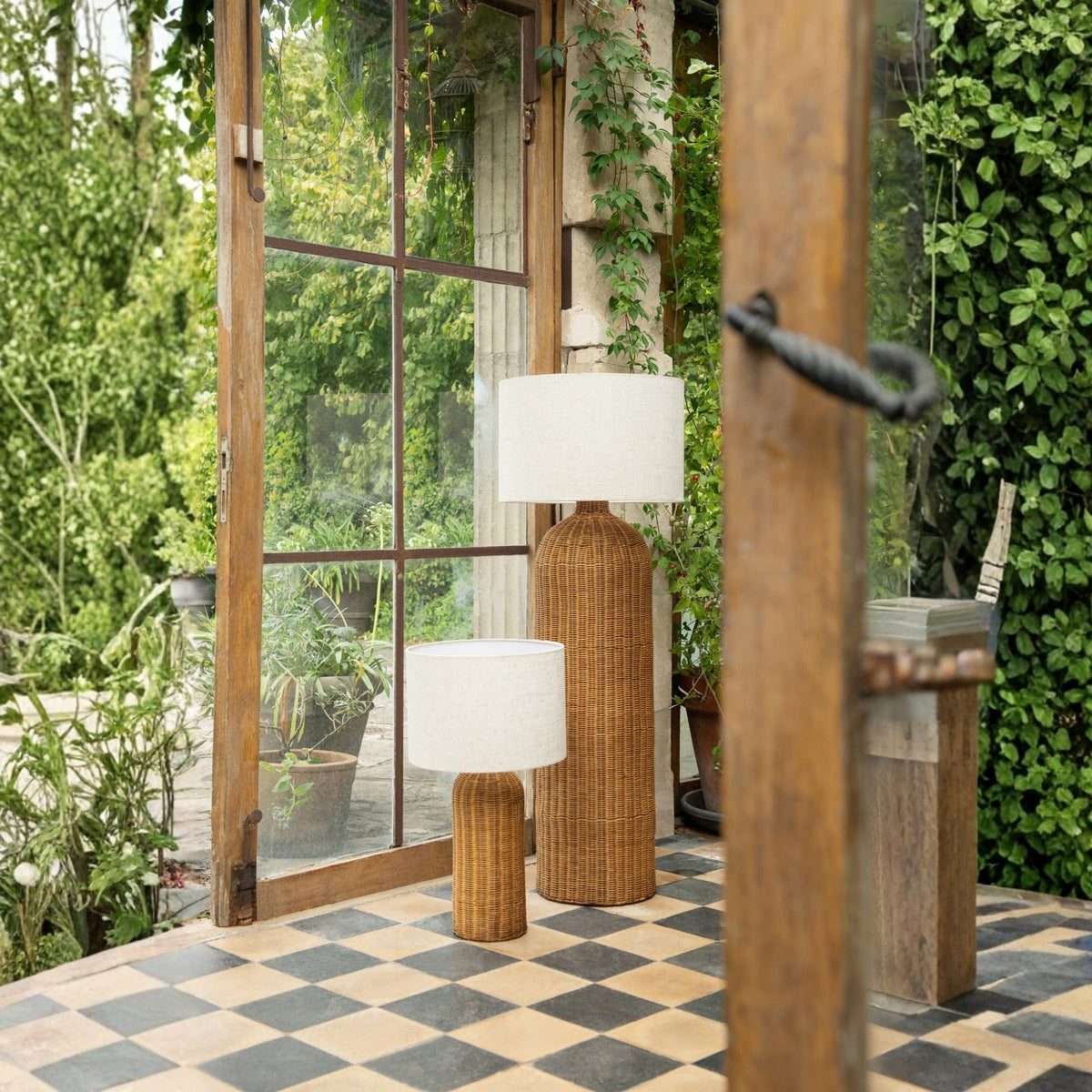 Lampa stołowa Cylinder Metal Naturalny/Ecru Small J-Line
