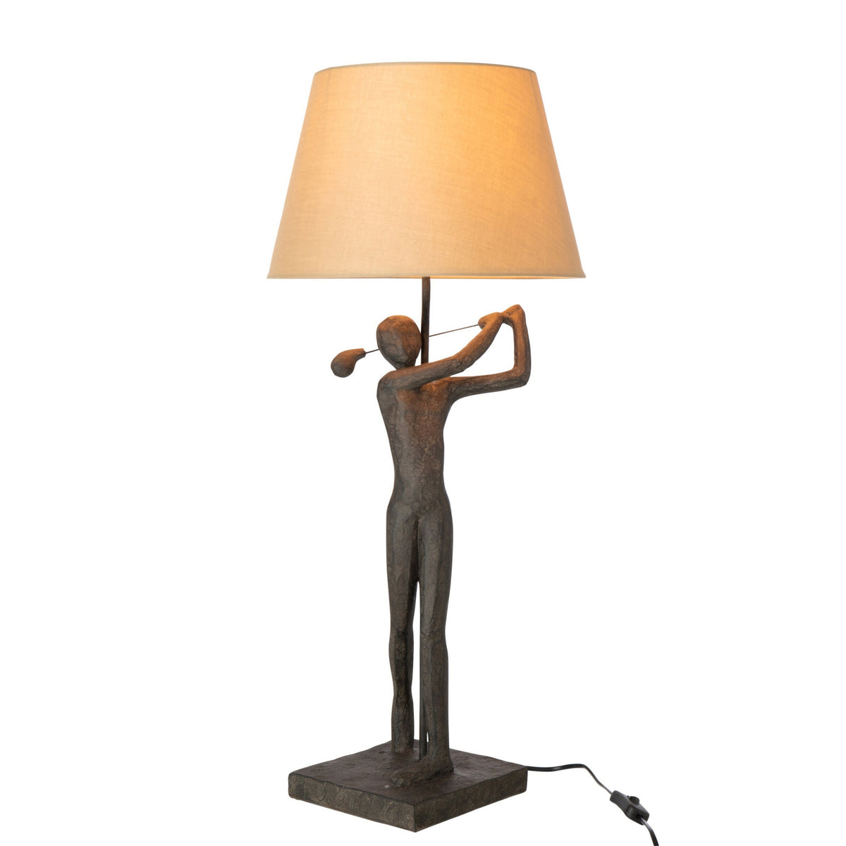 Lampa stołowa Golfer Polyresin Czarna J-Line