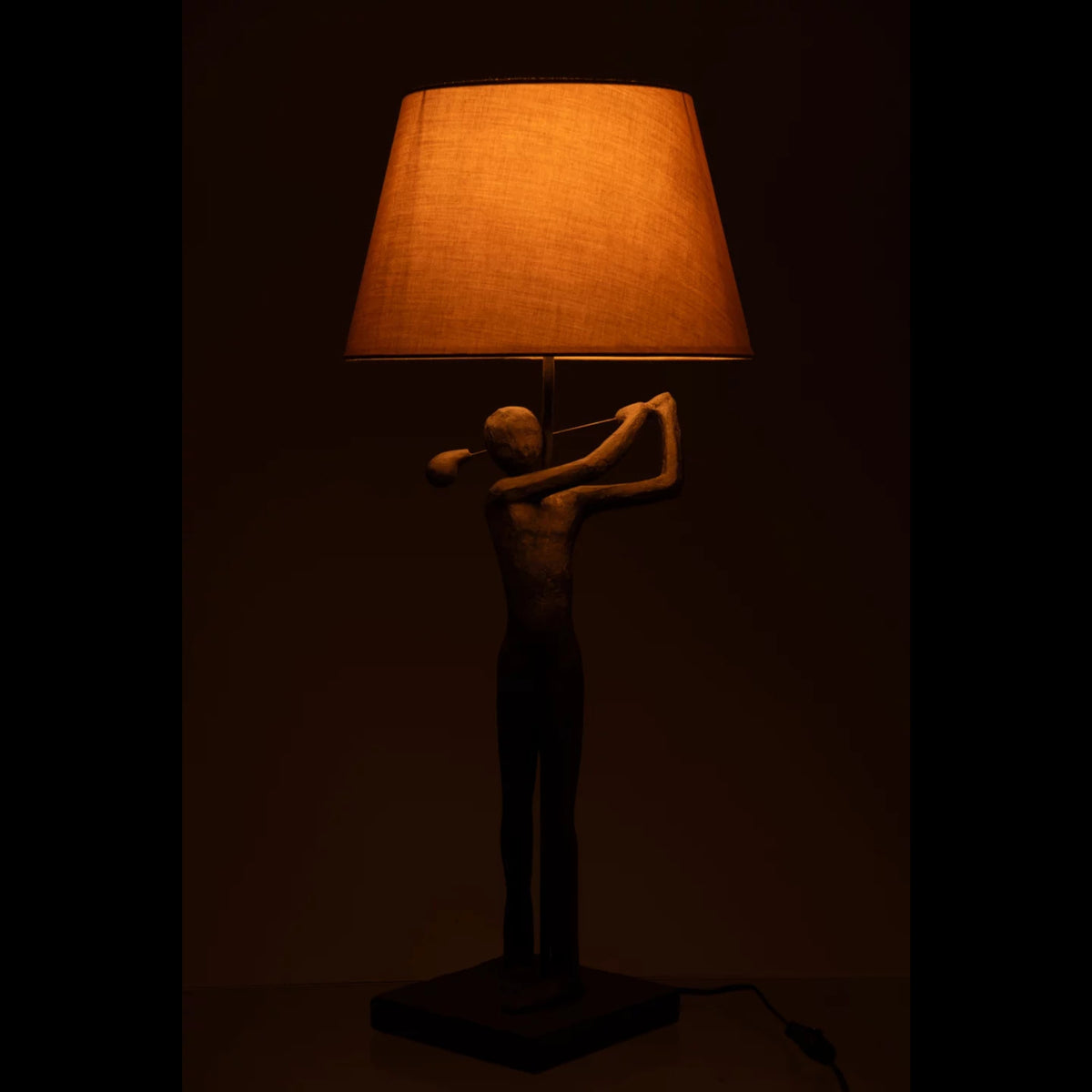 Lampa stołowa Golfer Polyresin Czarna J-Line