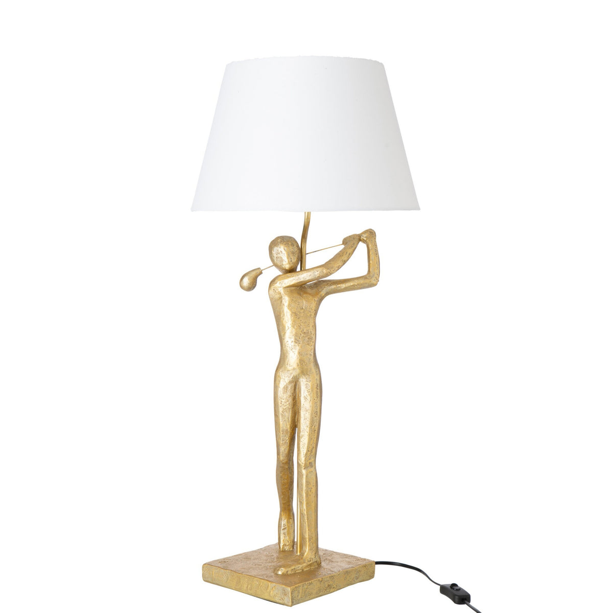 Lampa stołowa Golfer Żywica Złota J-Line