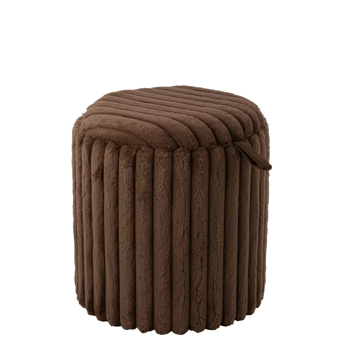 Pufa + pokrywa żebrowana MDF brązowa J-Line