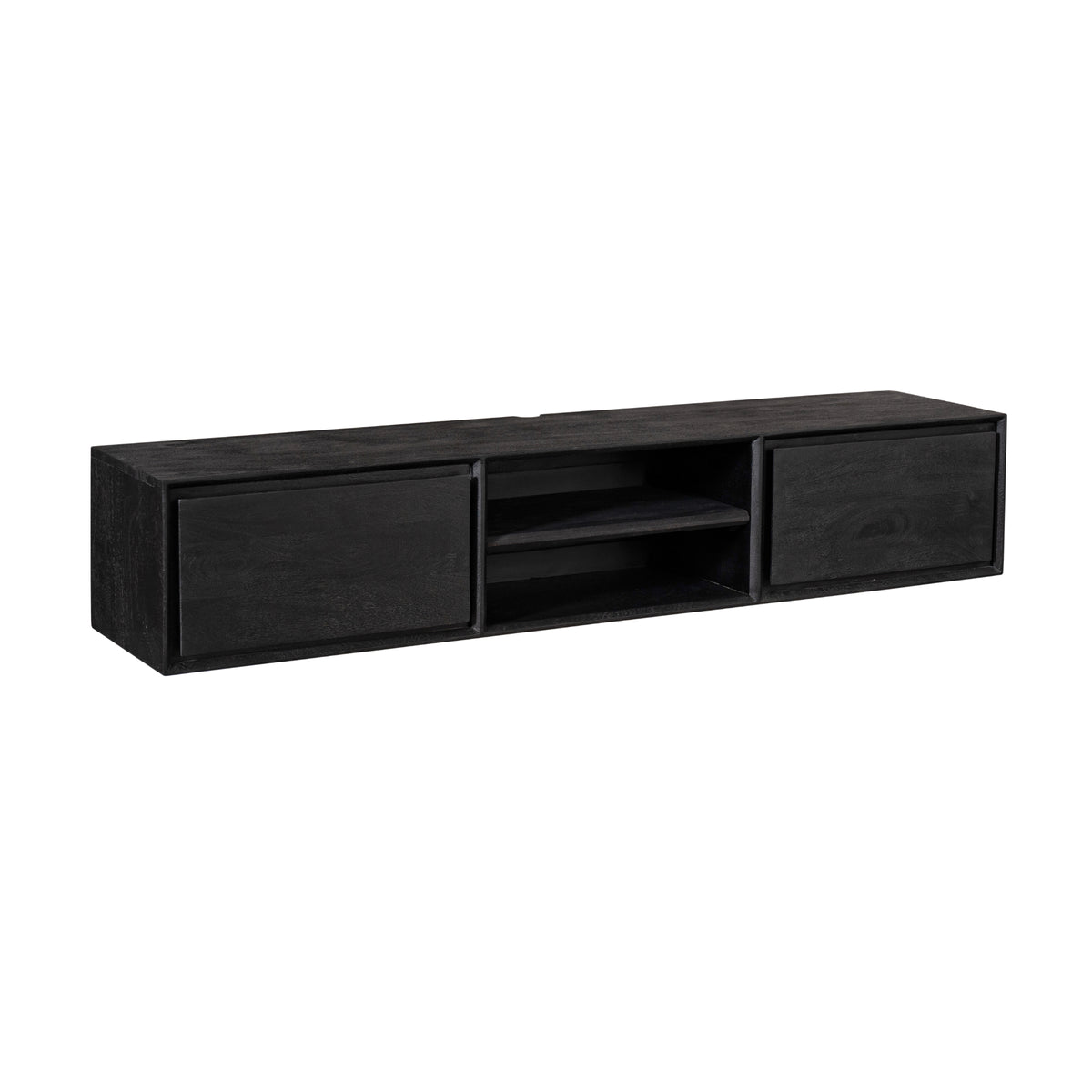 Zawieszana szafka RTV Ambiance Drewno mango Czarna 160cm Starfurn