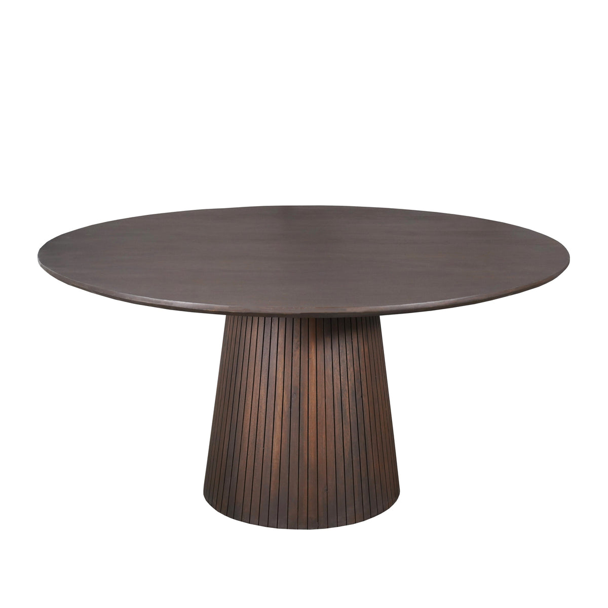 Stół do jadalni Solana Drewno mahoniowe Brązowy Okrągły 150cm Starfurn