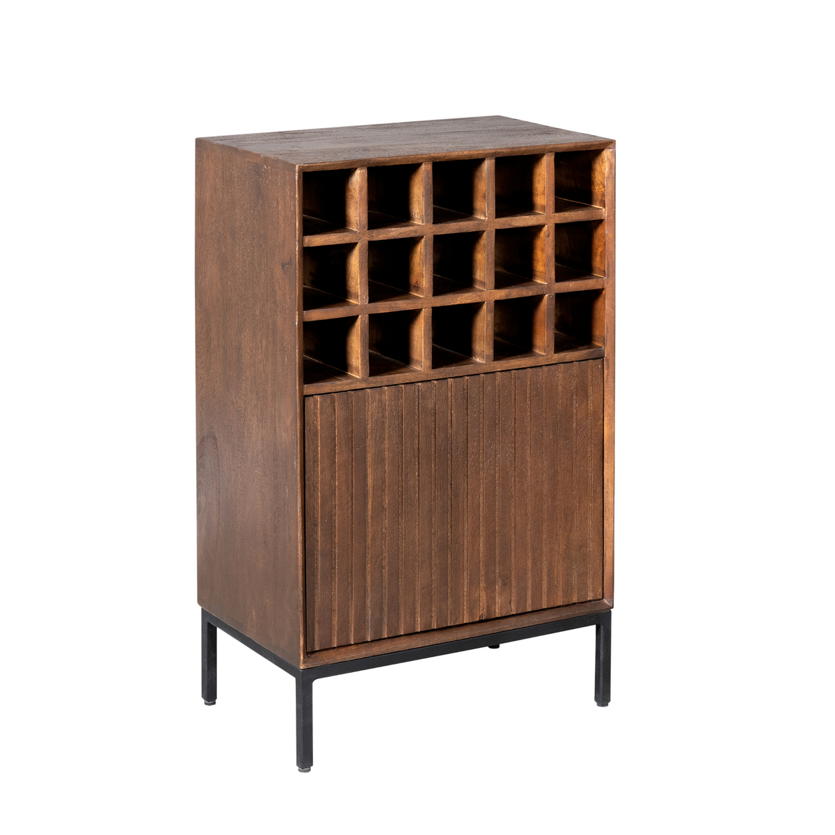 Szafka na wino Madison Drewno mango Brązowa 55cm Starfurn