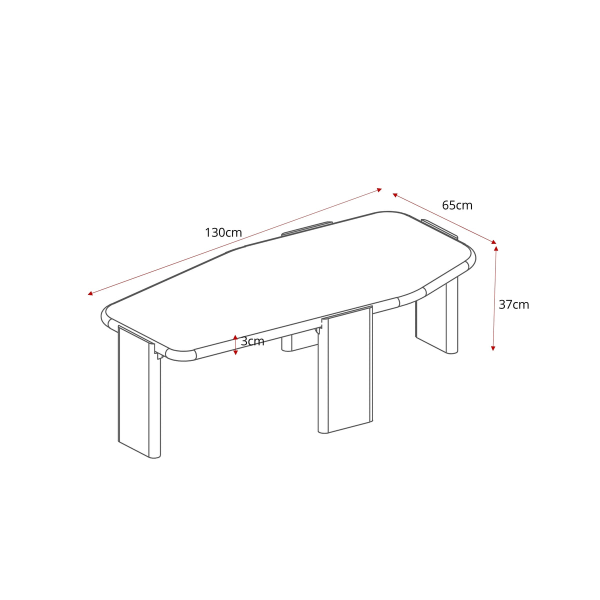 Stolik kawowy Nuvé Botticino Naturalny Marmur 100cm Starfurn