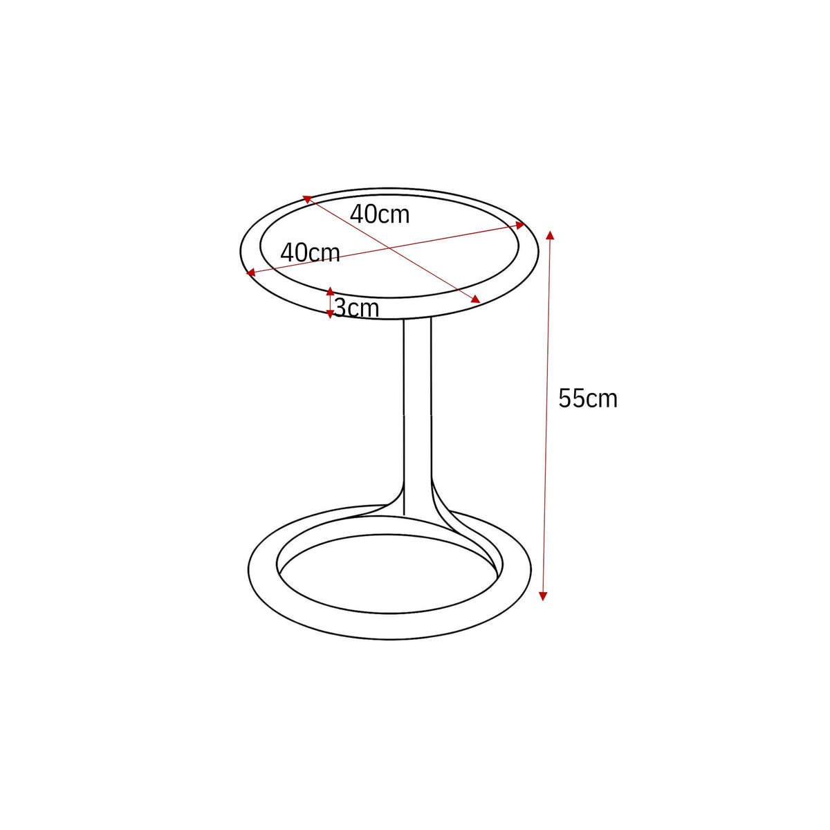 Stolik kawowy Elias Biały 60cm Starfurn