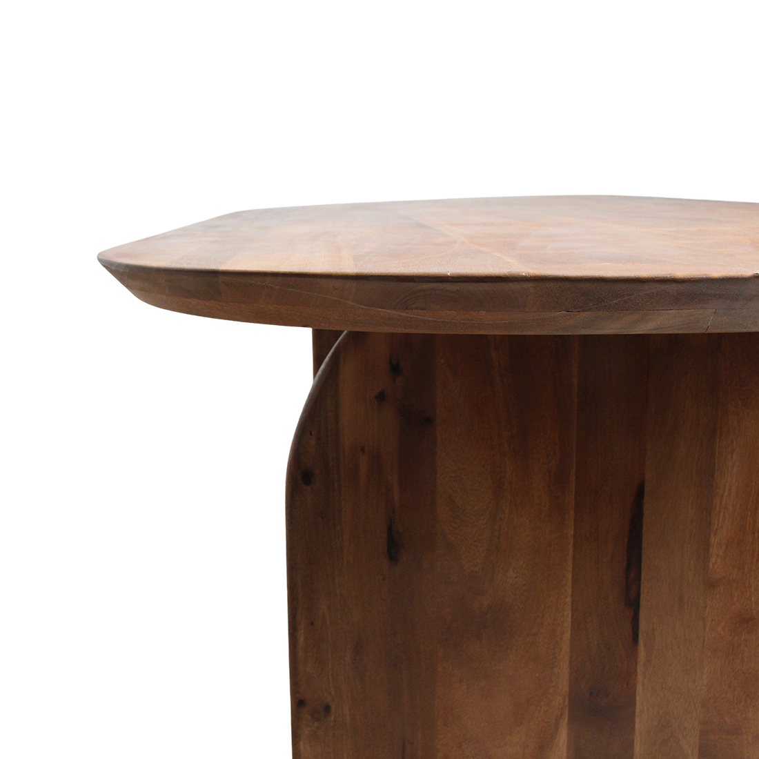 Stół do jadalni Bullnose zamknięty brązowy 200 cm Raw Materials