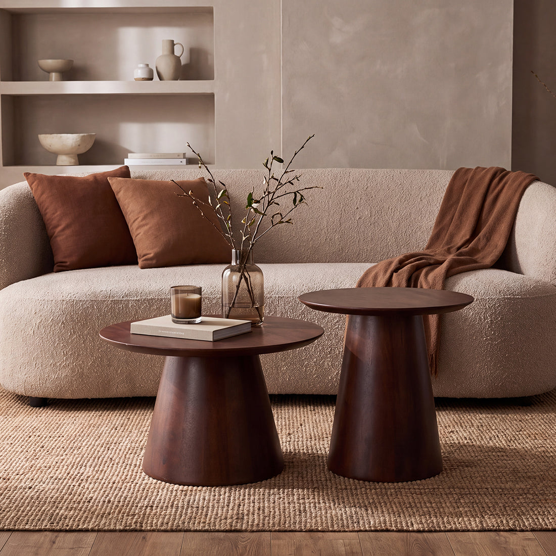Stolik pomocniczy Bullnose Cone 55cm Raw Materials