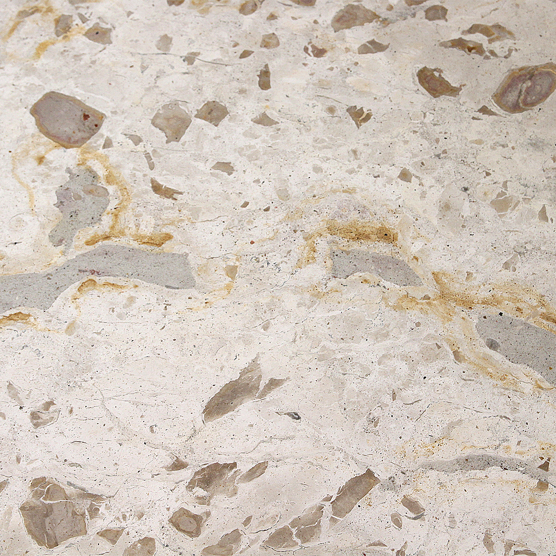 Owalny stolik kawowy z marmuru, kremowy, Raw Materials