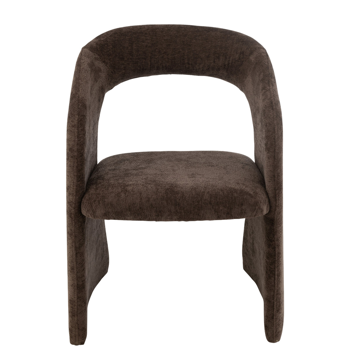 Anise Stoel Textiel Donkerbruin - Eetkamerstoel - J-Line - livinglovely.nl