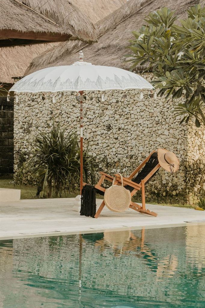 Bali Parasol - Half Zilver Crème - 280cm - Parasol - Todo Bien - livinglovely.nl