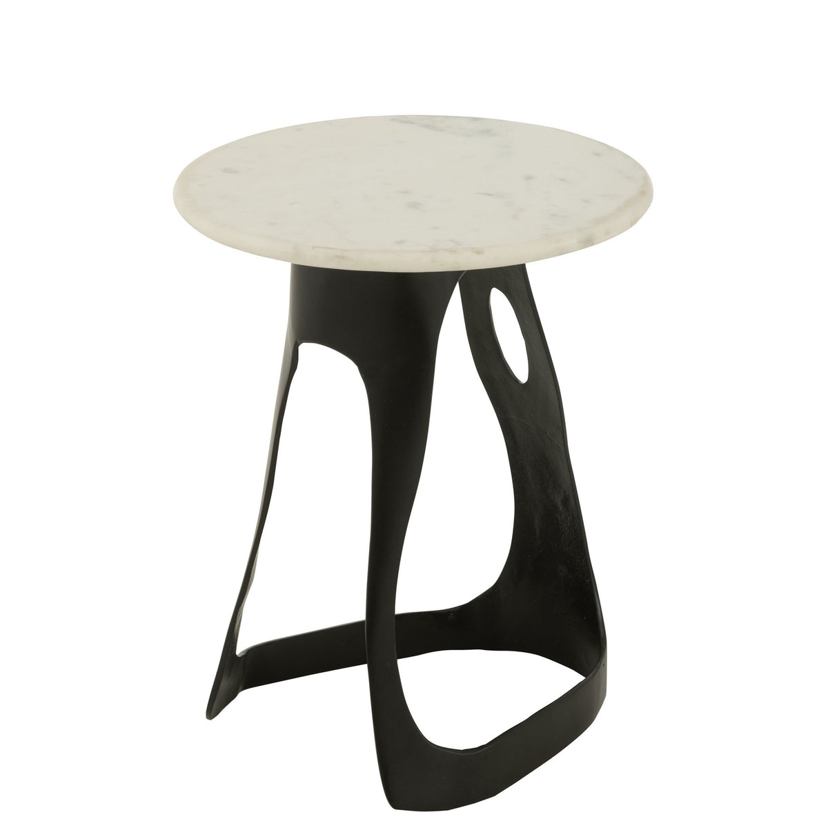 Bijzettafel Aluminium/Steen Zwart/Wit Large J-Line