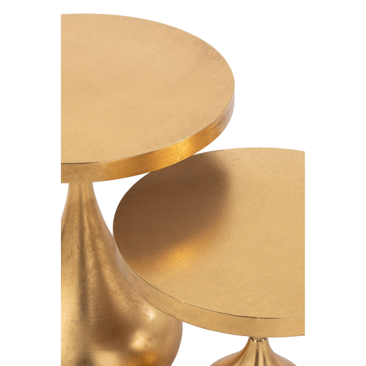 Stoliki boczne Druppel Metal Gold Zestaw 2 szt. J-Line