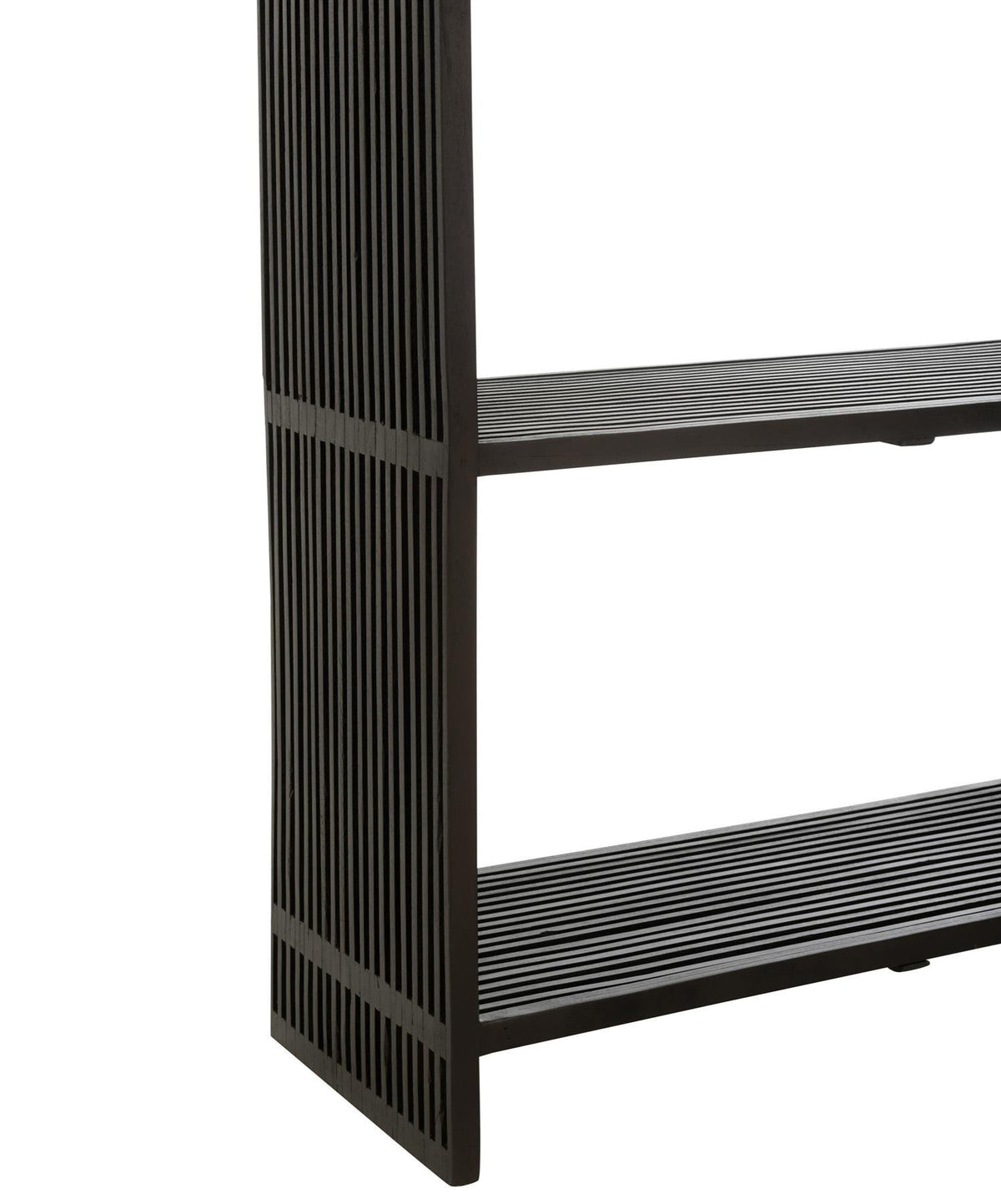 Boekenkast 4 Schappen Gerecycleerd Teak Zwart - Boekenkast - J-Line - livinglovely.nl