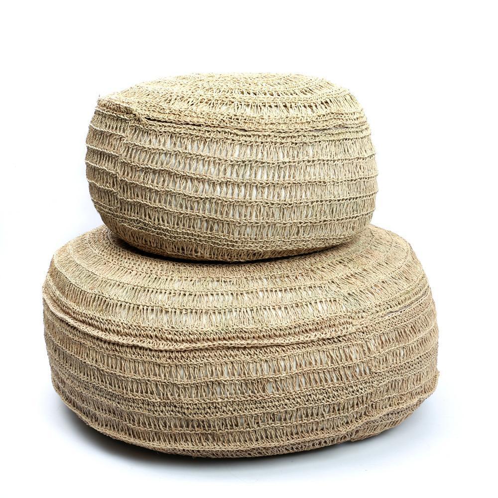 De Seagrass Poef - Naturel - M - Poef - Bazar Bizar - livinglovely.nl