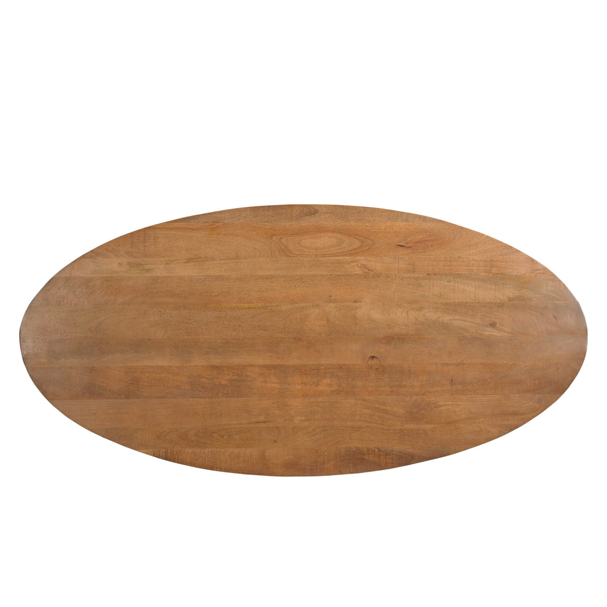 Eettafel Rocky 240cm in Pecan, warm honingbruin mangohout met zwart onderstel