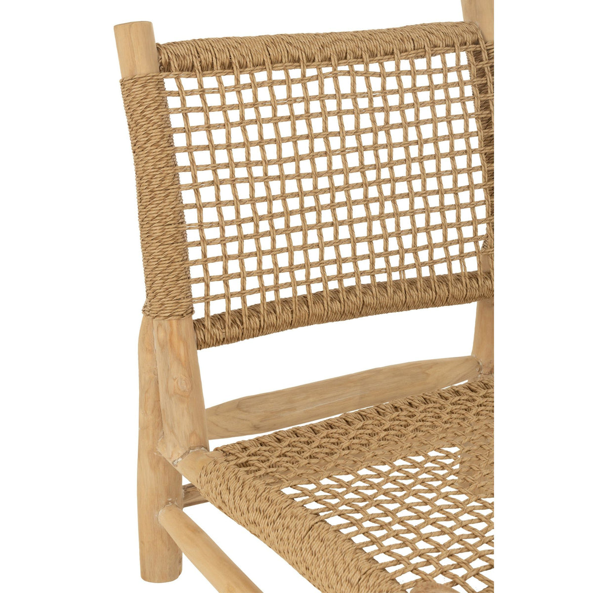 Fotel Vita Teak/Tworzywo sztuczne Naturalny J-Line
